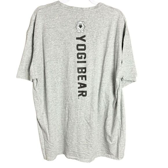 yogi bear mens 2xl gray logo long sleeve crew neck outdoor school tee shirt - Picture 5 of 9